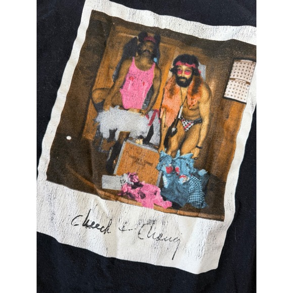 Cheech Chong Mens T Shirt Large Black Graphic Tee Vintage 90s Y2K Stoner Comedy - Picture 3 of 5